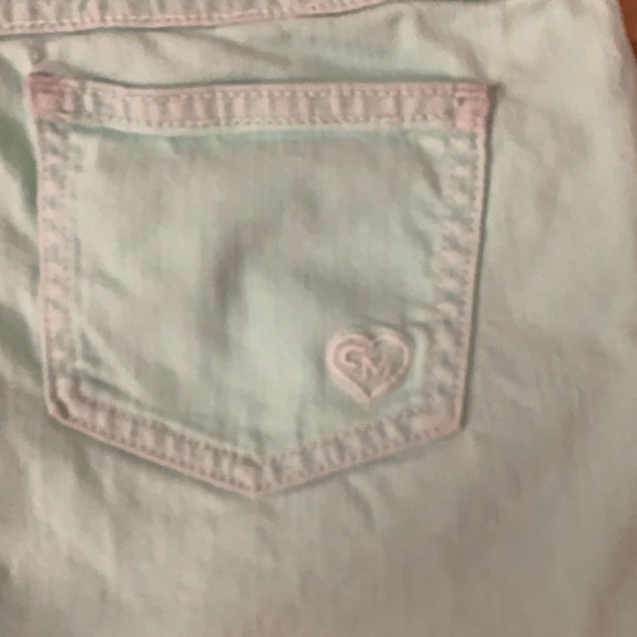 NWT Carmar mint green denim distressed shorts - Picture 5 of 6